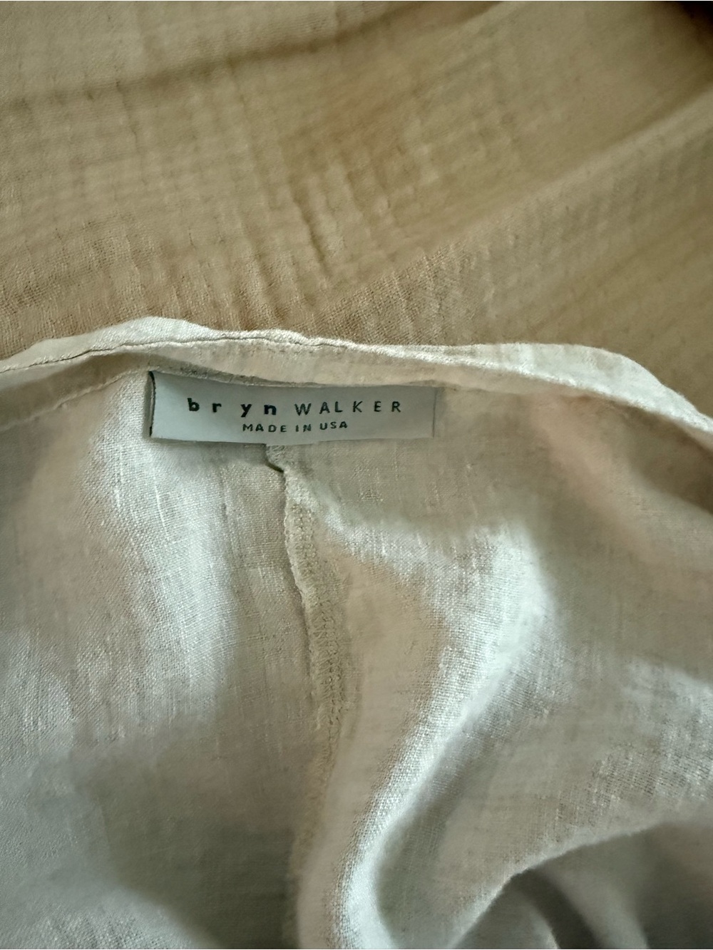 bryn Walker Natural Linen Tunic Top With Bell Sleeves - Picture 6 of 11
